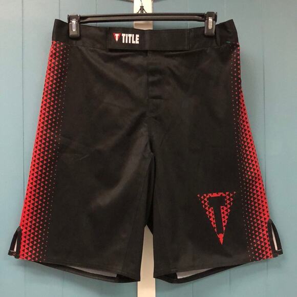 TITLE Boxing Elite Series satin Fight Shorts red/black men’s‎ size L - Picture 8 of 8